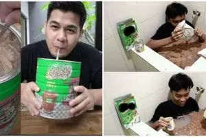 11 Potret kocak cara orang minum susu ini nggak ada yang menandingi, nggak habis pikir