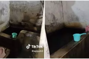 Dulunya cuma semen tanpa keramik, makeover kamar mandi jadul jadi glow up ini perubahannya 180 derajat