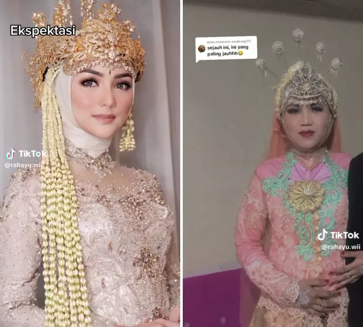 makeup resepsi vs ngunduh mantu © TikTok
