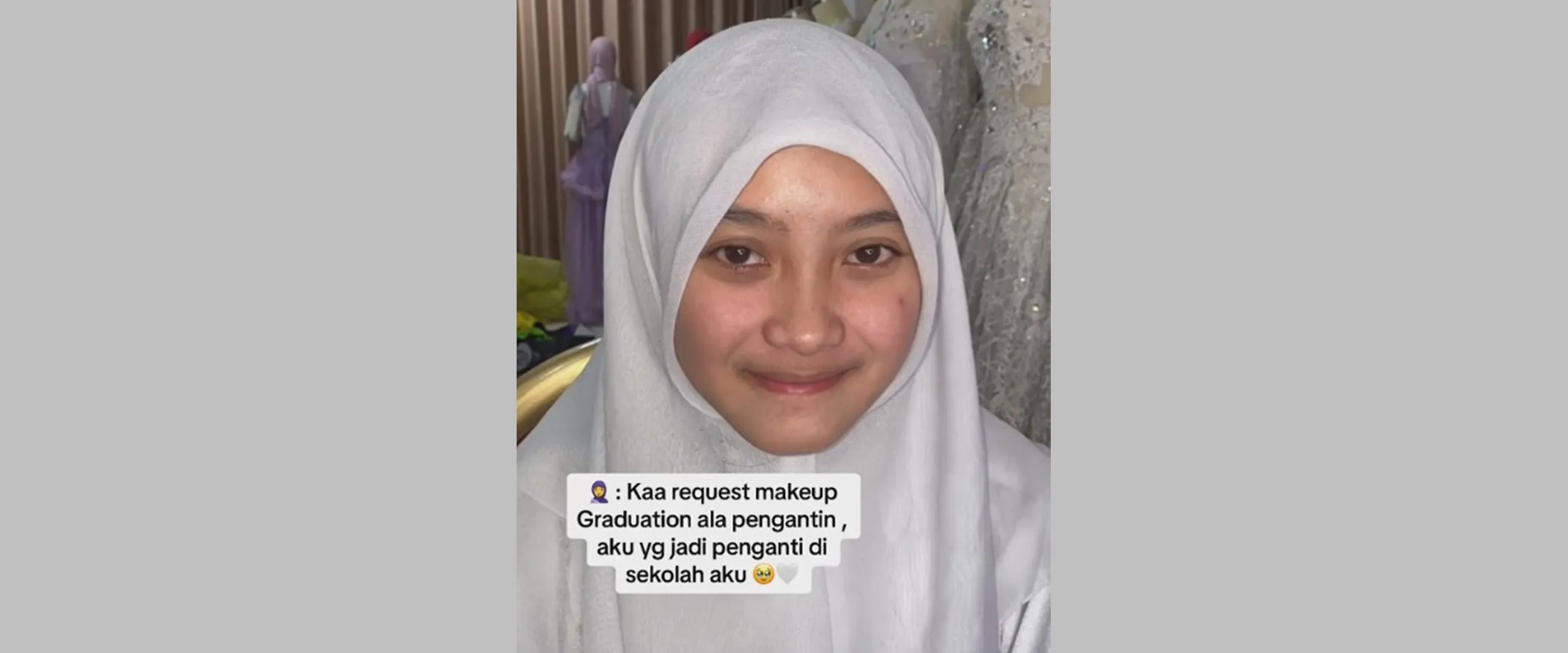 Gadis ini ingin dirias makeup mirip pengantin saat wisuda, hasilnya justru bikin warganet tercengang