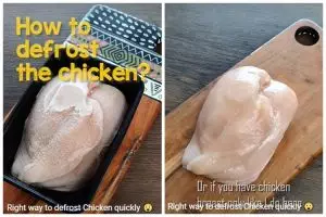 Tanpa air panas, ini trik mencairkan daging ayam beku hanya dalam 10 menit