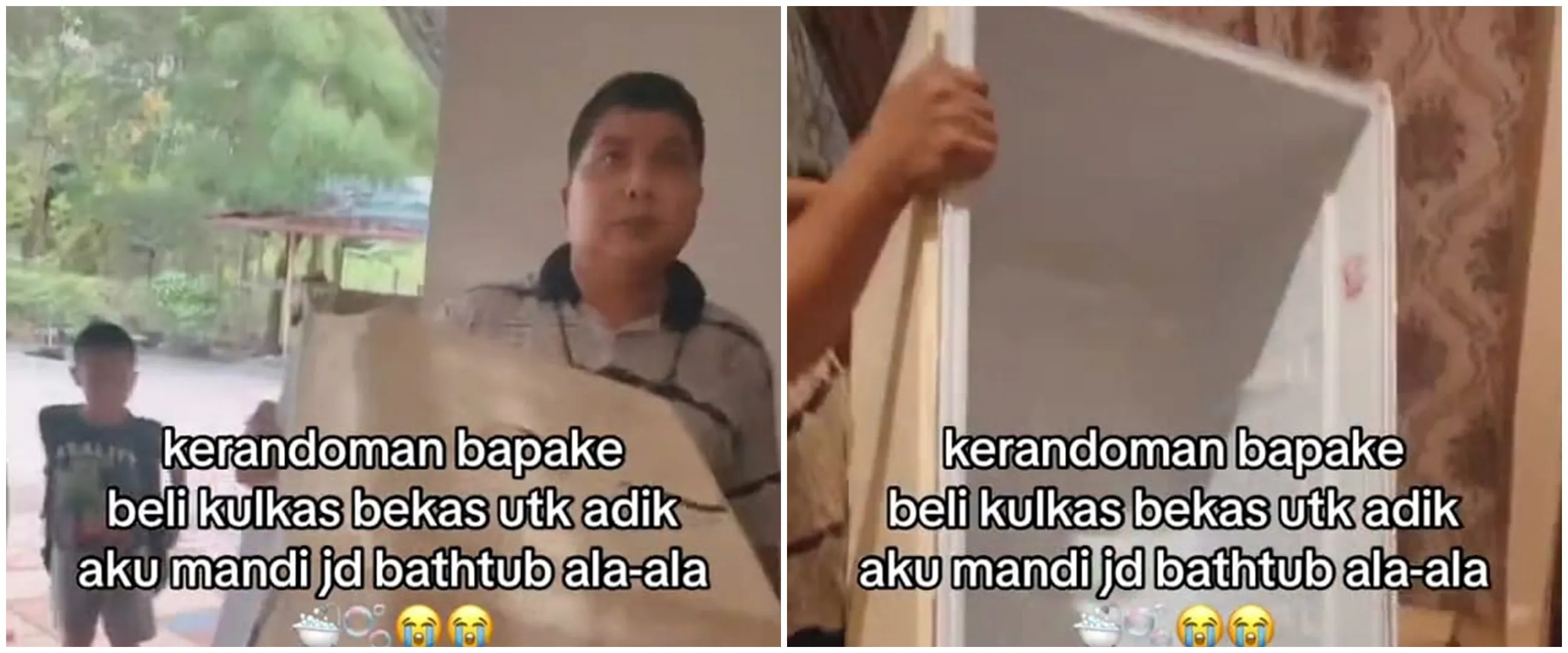 Bapak ini sulap kulkas bekas jadi bathtub buat anak, penampakannya bikin kagum