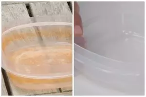 Cuma pakai 1 jenis buah, ini cara hilangkan noda saus membandel di kotak makan