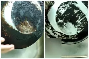 Tak perlu dikerik pakai pisau, ini cara bersihkan kerak tebal di pantat wajan cuma pakai 2 bahan