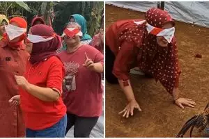 Momen kocak emak-emak Citayam lomba tangkap ayam ini endingnya bikin nggak habis pikir