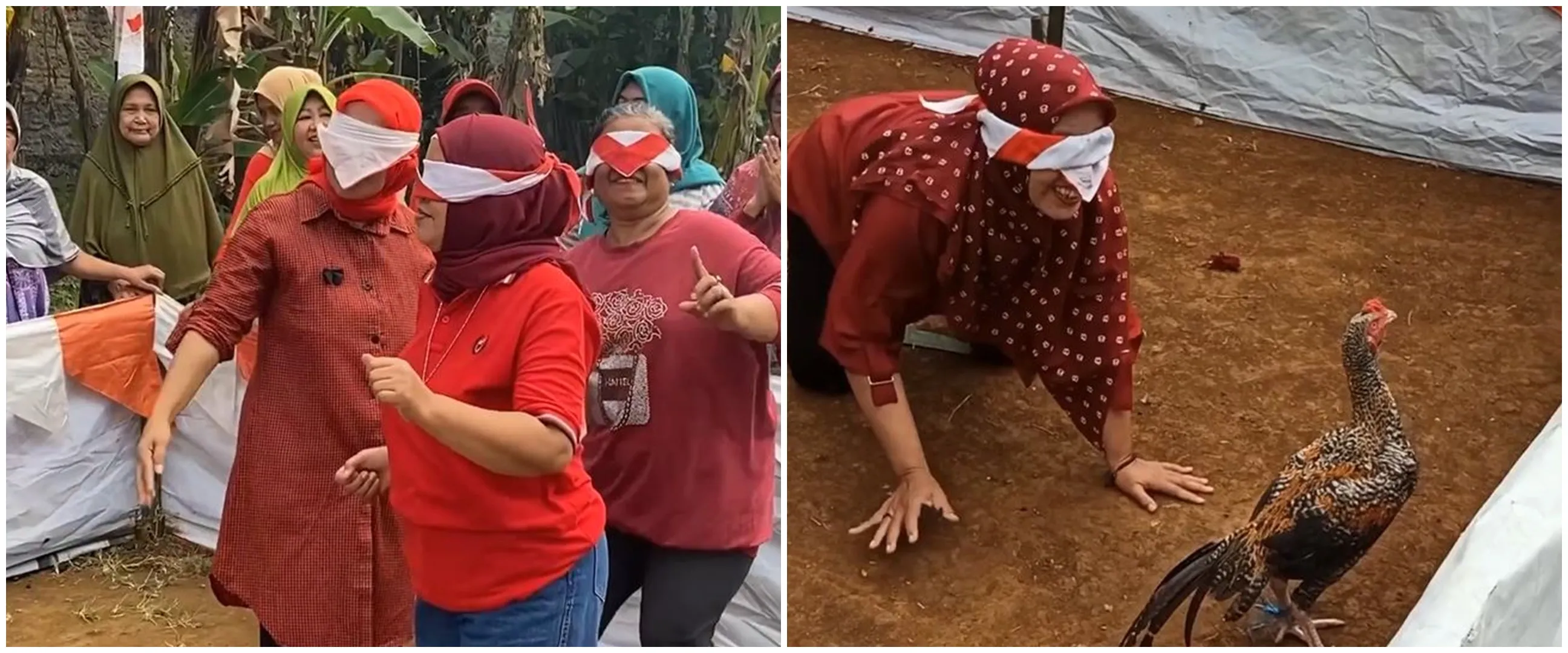 Momen kocak emak-emak Citayam lomba tangkap ayam ini endingnya bikin nggak habis pikir