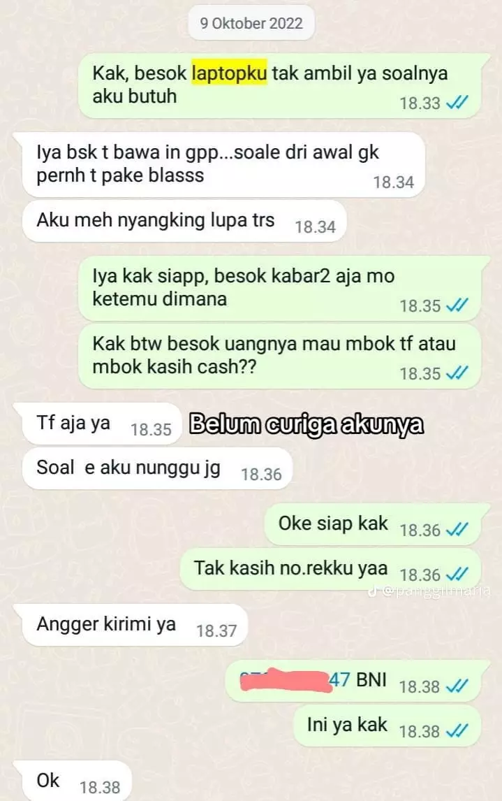 Cerita wanita tagih utang bikin emosi © TikTok