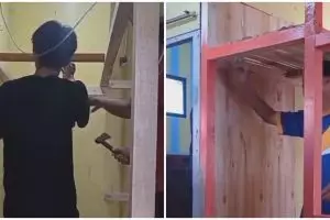 10 Potret sisa ruang direnovasi jadi kamar seluas gang sempit, hasilnya antisumpek dan estetik pol