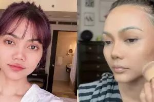 Rina Nose recreate makeup ala Krisdayanti, hasilnya alih-alih mirip malah plek-ketiplek artis ini