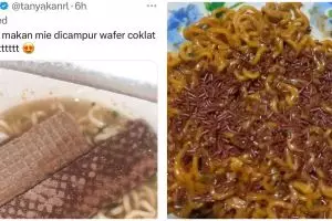 11 Potret lucu sajian mi instan ini di luar nalar, Limbad belum tentu berani makan