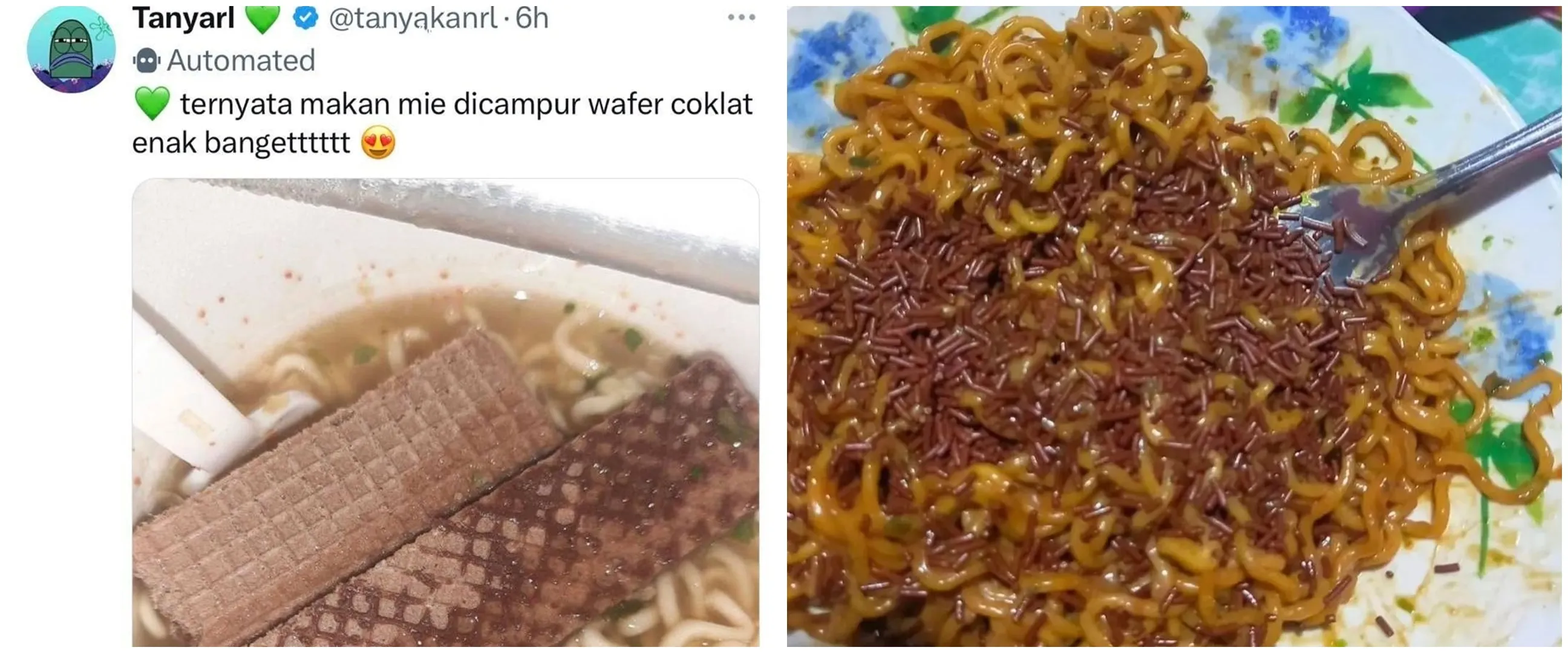 11 Potret lucu sajian mi instan ini di luar nalar, Limbad belum tentu berani makan