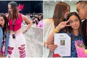 Momen Mikhayla perdana pakai seragam SMP, gayanya disebut plek ketiplek Nia Ramadhani saat muda