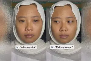 Riasannya kerap diejek, MUA ini buktikan hasil makeup pengantin ala animenya bikin tamu sudah kedip
