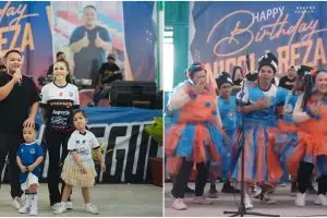 Bak acara lomba 17 Agustus, intip 9 potret kemeriahan ultah suami Momo Geisha bareng karyawan pabrik