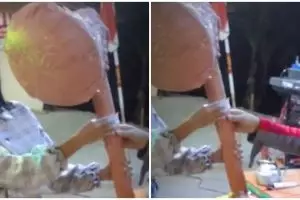 Momen apes cewek senang dapat doorprize kipas angin, pas dibuka isinya bikin kecewa berat