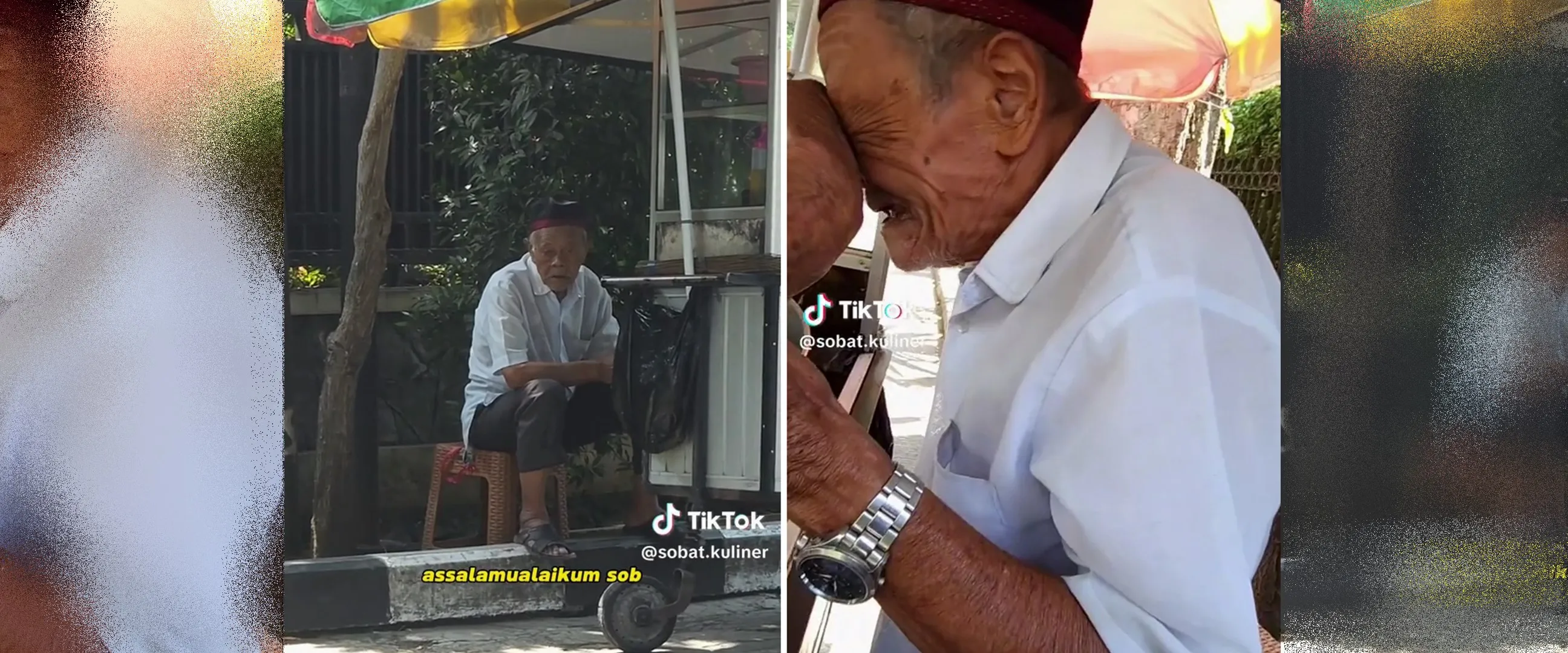 Tak mau jadi beban anak, kisah kakek usia 100 tahun jualan lumpia di pinggir jalan bikin haru