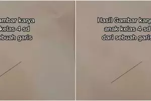 Dari garis miring, 12 potret hasil imajinasi anak kelas 4 SD ini di luar dugaan