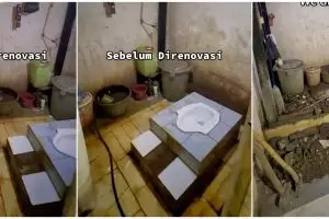 Dari WC podium jadi model duduk, potret renovasi kamar mandi ini bikin penasaran bujet makeovernya