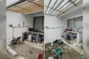 9 Transformasi renovasi dapur terbuka dekat taman, nyuci piring jadi lebih syahdu