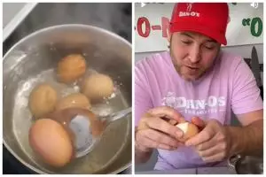 Tanpa ditambah garam atau minyak, ini trik merebus telur agar gampang dikupas