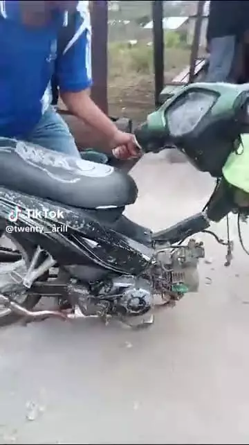 Motor rusaknya nggak tanggung © TikTok