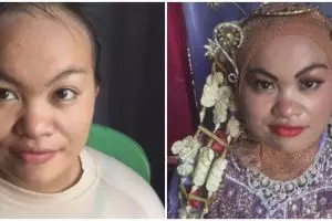 Makeup akadnya bikin warganet ikutan nyesek, transformasi pengantin dirias ulang ini hasilnya glowup