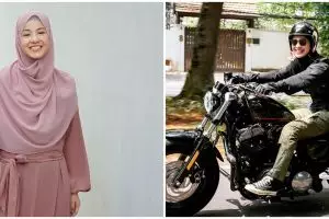 Dikira dibonceng pacar baru, 10 potret Natasha Rizki saat naik moge ini sukses bikin geger fans