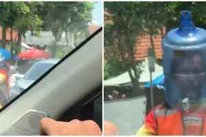 The Real Aquaman, penampakan kocak tukang parkir pakai helm antimainstream ini mengundang tawa
