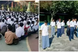 11 Potret kocak saat upacara bendera ini lucunya bikin auto nostalgia zaman sekolah