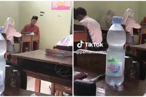 Jatuhnya nekat bin nyeleneh, kelakuan murid di kelas asyik makan pas lagi ujian bikin tepuk jidat