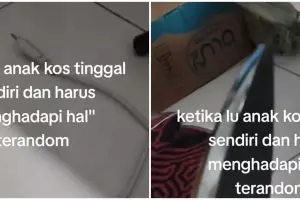 Setrika meleleh tiba-tiba ini penampakannya bikin melongo, random banget tapi anak kos pasti relate