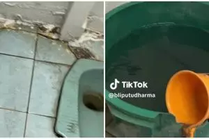 Desain interior WC di kapal ini terkesan jelek banget, tapi pemandangannya bikin betah