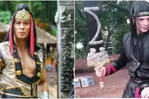 Momen reuni aktor Genta Buana berpose bareng saat sudah jadi bapak-bapak, jadinya seperti om-om genit