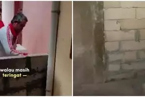 Jalan depan rumah ditutup tembok tetangga, wanita ini tunjukkan penampakan bangunannya yang kian sesak