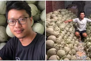 Jadi petani muda di kala pandemi, kisah pria sukses usaha melon hingga punya greenhouse berjejer