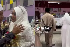 Kisah haru pengantin ditinggal ibu meninggal usai ijab kabul, kembali ke pelaminan demi hormati tamu
