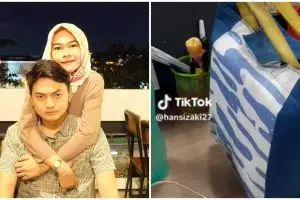 Momen pria pamer bekal bawaan dari istri ini bikin bingung, mau kerja apa piknik sih?