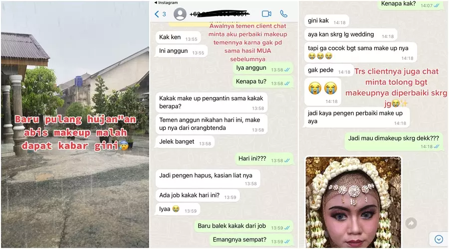 MUA rela ngebut demi ganti makeup pengantin © 2023 brilio.net