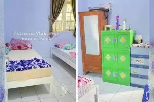 Definisi kakak idaman, 11 potret makeover kamar adik dari sederhana jadi bergaya rustic ini kece pol