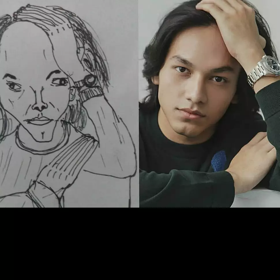 11 Potret kocak sketsa lukisan artis Indonesia ini jauh banget dari aslinya, bikin geleng kepala