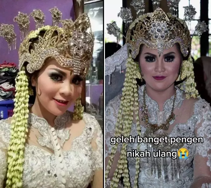 pengantin makeup gagal © TikTok