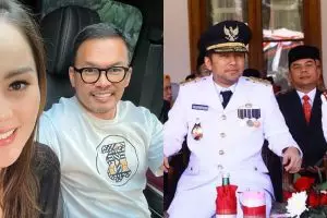 Gaya 9 seleb temani suami blusukan, Jennifer Dunn tak gengsi makan nasi lauk jengkol bareng warga