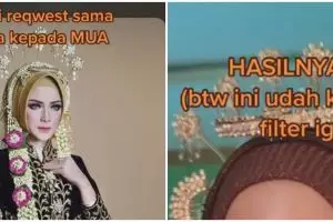 Pengantin curhat hasil makeup MUA gagal ini bikin nyesek, niat dandan Putri Solo malah mirip Shin Chan