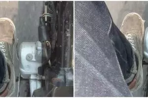 Motor bebek ini berasa matic karena satu spare part rusak, bikin ngakak sekaligus deg-degan