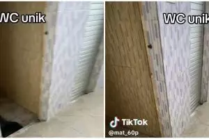 Jamban wc umum dilengkapi air mengalir kayak sungai ini unik banget, tapi bikin bingung cara pakainya