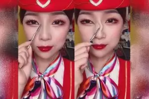 Bukti makeup bisa menipu, wajah asli wanita dengan riasan dempul tebal ini bikin kaget