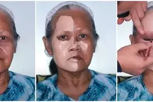 Bukti makeup itu ajaib, potret nenek 70 tahun di-makeup jadi boneka Barbie ini hasilnya bebas kerutan