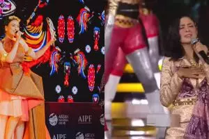 Gaya 10 seleb jadi pengisi acara di KTT ASEAN, aksi Aurelie Moeremans nyanyi lagu dangdut bikin heboh