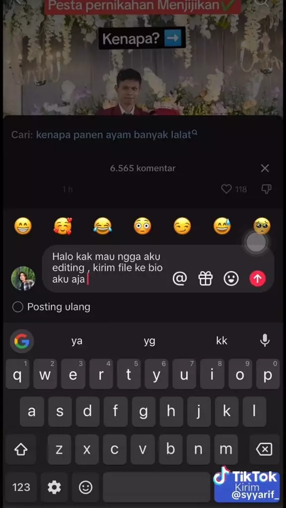 Foto nikahan dikerumuni lalat © TikTok