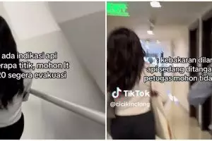 Wanita ini turun dari lantai 32 via tangga karena dugaan kebakaran, penyebab aslinya bikin tepuk jidat